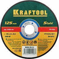 Круг отрезной по металлу, 125x2,5x22,23мм, KRAFTOOL
