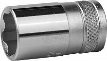Торцовая головка KRAFTOOL "INDUSTRIE QUALITAT", Cr-V, SUPER-LOCK, хромосатинированная, 1/2", 16 мм