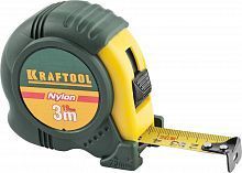 KRAFTOOL NYLON 3м / 19мм рулетка с ударостойким обрезиненным корпусом