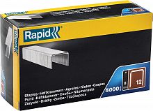 RAPID 8 мм скобы тонкие широкие тип 80 (12 / ВеА 80 / Prebena A / Senco AT), 5000 шт