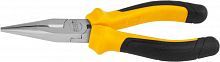 Тонкогубцы JCB, хромированное покрытие, двухкомпонентная рукоятка, CrV cталь, 160мм