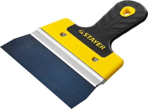 ProFlat фасадный шпатель анодированный 150 мм, 2к ручка, STAYER ProFlat фасадный шпатель анодированный 150 мм, 2к ручка, STAYER