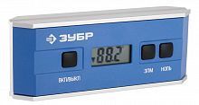 МИНИ уровень-уклономер электронный, IP65, Магнитный, Диапазон 0-90°,Точность 0,05° 3 кнопки, HOLD, Подсветка, Автоповорот, ЗУБР Профессионал