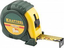 KRAFTOOL NYLON 9м / 25мм рулетка с ударостойким обрезиненным корпусом