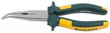 Тонкогубцы KRAFTOOL"KRAFT-MAX",изогнутые,Cr-Mo,маслобензост двухкомп рукоятки,шарнирное соединение с повыш износост,200мм