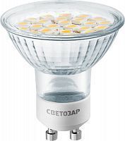 Лампы СВЕТОЗАР светодиодные "LED technology", цоколь GU10, теплый белый свет (3000К), 230В, 5Вт (35)