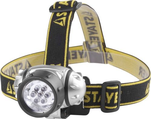 Фонарь STAYER "STANDARD" налобный светодиодный, 7LED, 3 режима, 3ААА