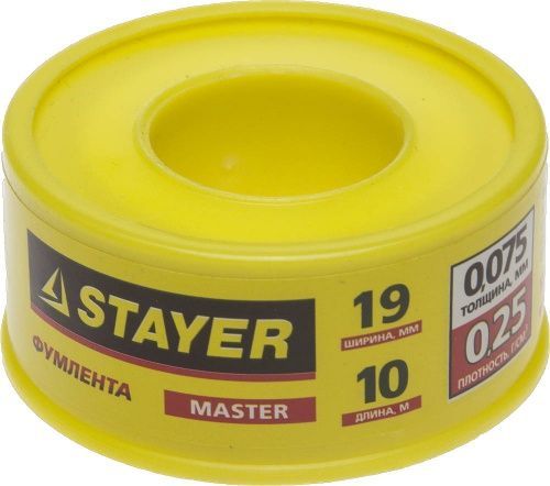 Фумлента STAYER "MASTER", плотность 0,25 г/см3, 0,075ммх19ммх10м Фумлента STAYER "MASTER", плотность 0,25 г/см3, 0,075ммх19ммх10м