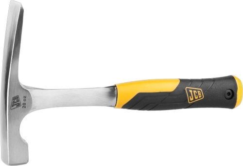 Молоток каменщика JCB цельнокованый, двухкомпонентная виброгасящая рукоятка, 550г