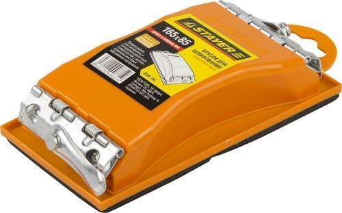 Брусок STAYER для шлифования, пластмассовый, 165х85мм Брусок STAYER для шлифования, пластмассовый, 165х85мм