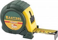 KRAFTOOL NYLON 5м / 25мм рулетка с ударостойким обрезиненным корпусом