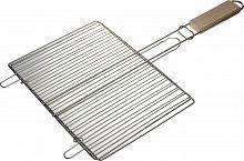 Решетка-гриль GRINDA "BARBECUE", плоская, нержавеющая сталь, 300х225мм