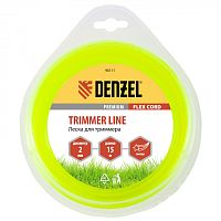 Леска для триммера, звезда 2 мм х 15 м, блистер Flex cord Denzel