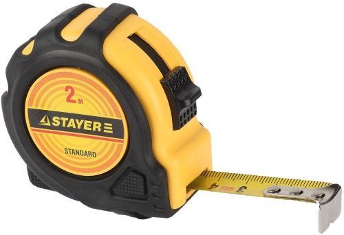 STAYER TopTape 2м / 16мм рулетка в ударостойком обрезиненном корпусе
